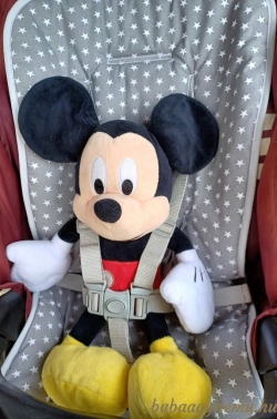 Fehér kis csillagos-szürke -  Babakocsi betét kiemelet termék képe